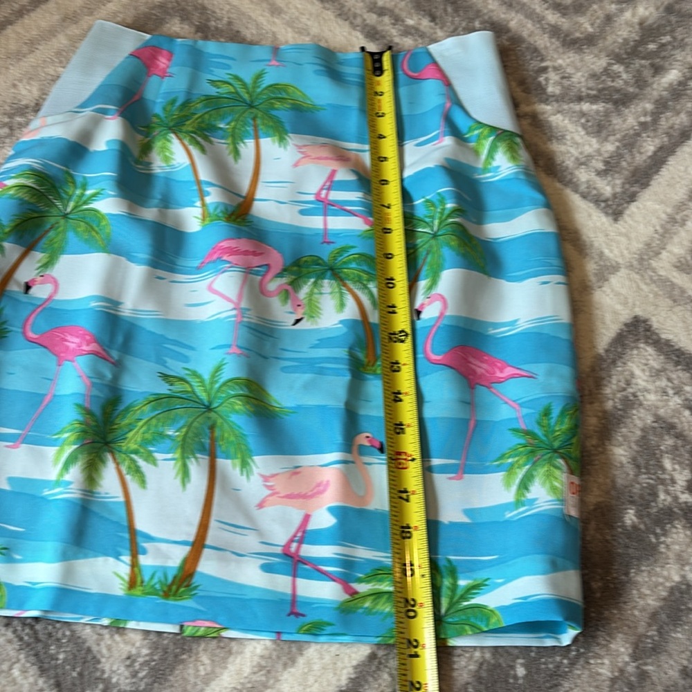 NWT opposuits flamingo 2 pc suit blazer jacket skirt set size 10 preppy lilly - Picture 12 of 13
